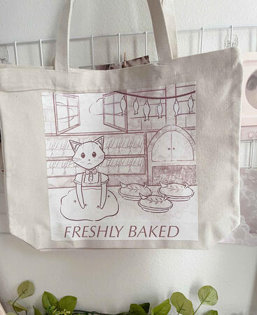 tote bag - freshly baked design