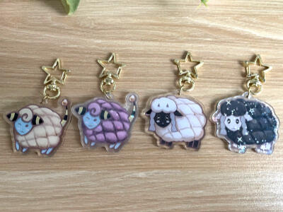 pokemon melonbun sheep keychains